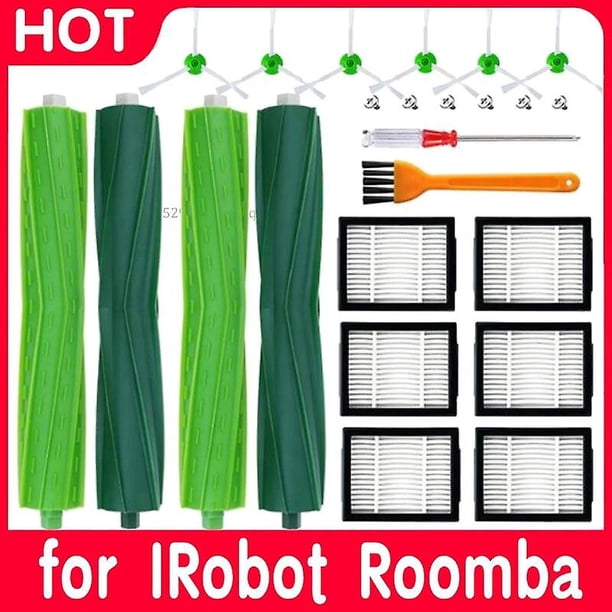 Roller Brush Hepa Filter Side Brush for iRobot Roomba I7 I7+ E5 E6 I3 E&I Series Robot Vacuum Cleaner Paper Bag Accessories~3123