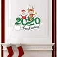thumbnail image 1 of Merry Christmas Window Sticker Decorative Paper Santa Claus Window Sticker Glass Wall Decal Xmas Party Decor, 32x31cm, 1 of 6