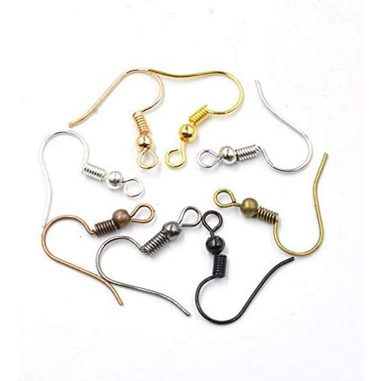 100pcs/lot 8 Color Earring Findings Earrings Clasps Hooks Fittings DIY for DIY  Jewelry Making Supplies Accessories (Color : Silver) 