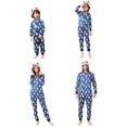 thumbnail image 6 of Family Matching Christmas Jumpsuit, Cute Vacation Reindeer Print One Piece Pajamas, Hooded Holiday Sleepwear Nightwear, 6 of 9