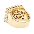 thumbnail image 2 of Mens Five Row 14k Natural 1.6 Ctw Diamond Ring Round Diamonds (Yellow Gold Size 10), 2 of 3