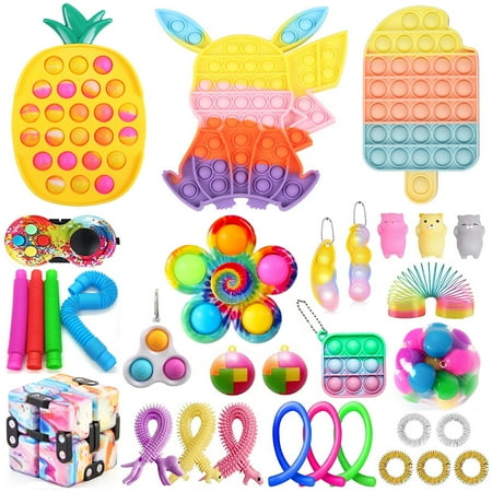 hirigin Sensory Fidget Toys Set 32Pcs Cute Anxiety Stress Relief Toys Kit