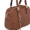 thumbnail image 3 of Montana West Small Top Handle Purse for Women Crossbody Satchel Handbag Barrel Bag, Brown, 3 of 8