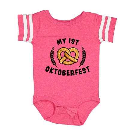 

Inktastic My 1st Oktoberfest with Pretzel and Laurels Gift Baby Boy or Baby Girl Bodysuit