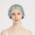 thumbnail image 2 of Generic Sleeping Hats Silk Flat Cap Sleep Traceless Bonnet Cap Night Hat Natural Hair Curly Hair Loss Head Cover for Women, 2 of 7