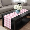 thumbnail image 4 of Pink Checkered Table Runner 72 Inches Long, Pink White Buffalo Plaid Kitchen Coffee Dining Table Decoration for Home Party Birthday Wedding Home Decor 18x72 Inches, 4 of 8