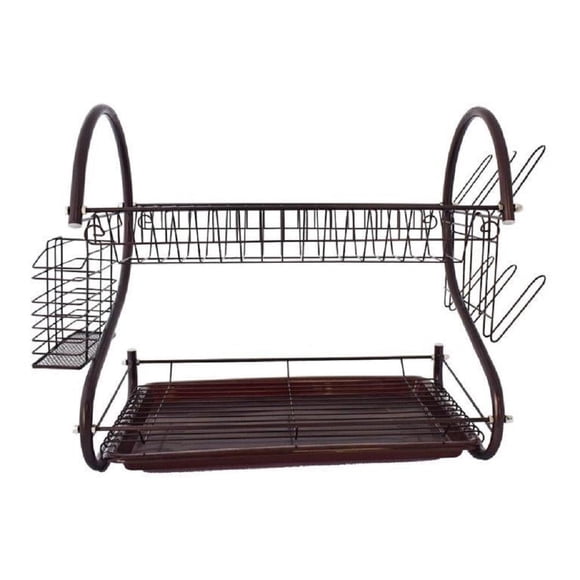Escurridor Top Choice con Charola de 2 Pisos Café