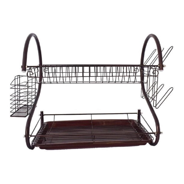 Escurridor Top Choice con Charola de 2 Pisos Café