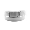 thumbnail image 1 of Men's Genuine Leather Ratchet Dress Belt with Automatic Buckle - DS7869 - White, L, 1 of 1