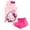 Blush / hot pink, variant on Hello Kitty Hooded Cosplay Tank Top and French Terry Dolphin Active Shorts Outfit Set Toddler to Big Kid