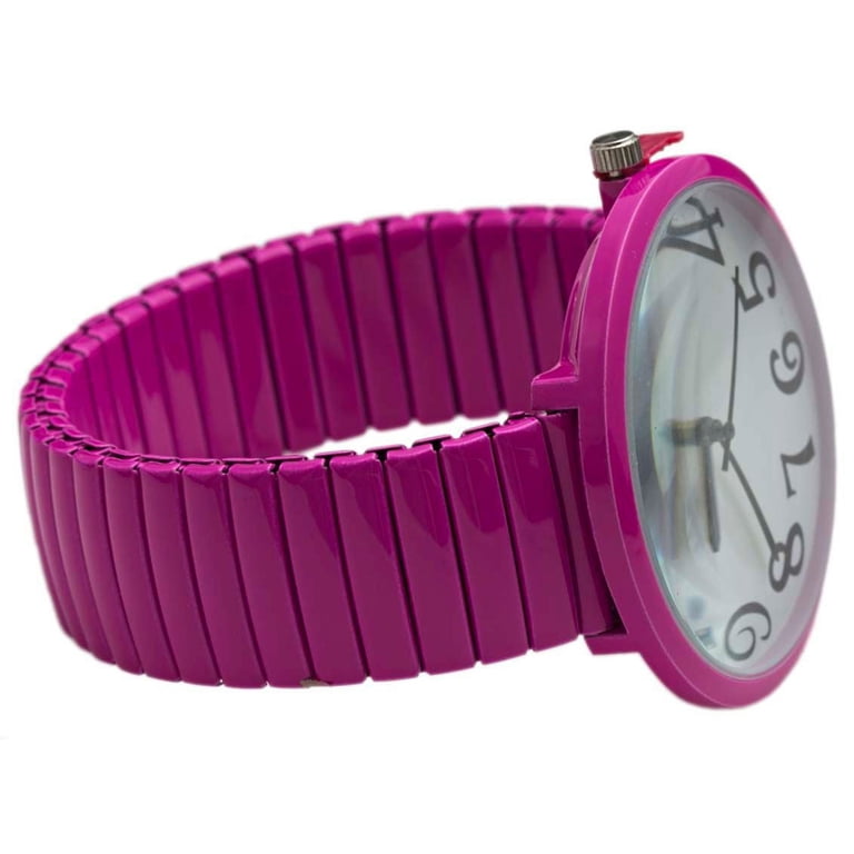 Women\'s Lavender Super Large Face Stretch Band Japanese Movement Fashion Watch Blekon Collections Wrist Watch: Super Large Face, Stretch  main image 3