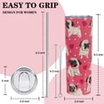 thumbnail image 2 of Pug Gifts - Dog Lovers Gifts for Women - Gifts for Dog Mom - Pug Insulated Tumbler - With Straw and Lid 20 OZ, 2 of 6