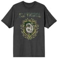 thumbnail image 5 of Harry Potter Slytherin Magical Moments Crest Women's Charcoal Heather Short Sleeve Crew Neck Tee-XL, 5 of 7