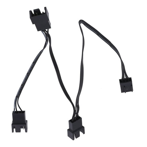 Necvior 4Pin PWM Fan Splitter Extension Cable for CPU Case Fans 1 to 3 Connection