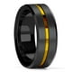 thumbnail image 1 of Anillo de acero inoxidable negro de Color plateado para hombre a la moda, anillo multifacético con ranura para hombre y mujer, anillo de compromiso, regalos de aniversario Dengxun unisex, 1 of 2