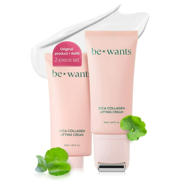 Set de crema y sérum para el cuello BE+WANTS Bewants w/ Gua Sha Roller