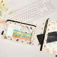 thumbnail image 4 of 2 Pack Pencil Pouch for 3 Ring Binder Smooth Zipper Folders with Pockets Clear Window Pencil Case Heart and Circle, 4 of 6