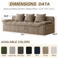thumbnail image 5 of Muumblus 71" Corduroy Boneless Sofa, Removable Cushions, Modern Upholstered Deep Seat Sofa for Apt., Camel, 5 of 5