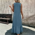 thumbnail image 6 of AherBiu Boho Dresses for Women Sleeveless V Neck Ruffle Summer Tank Dress Beach Flowy Tall Sundresses, 6 of 7