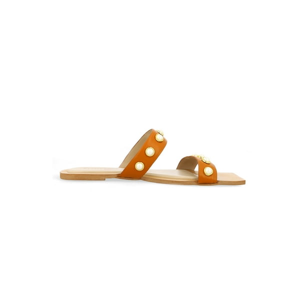 Lark Finch Her Shanghai Women Flat Two Strap Leather Slippers