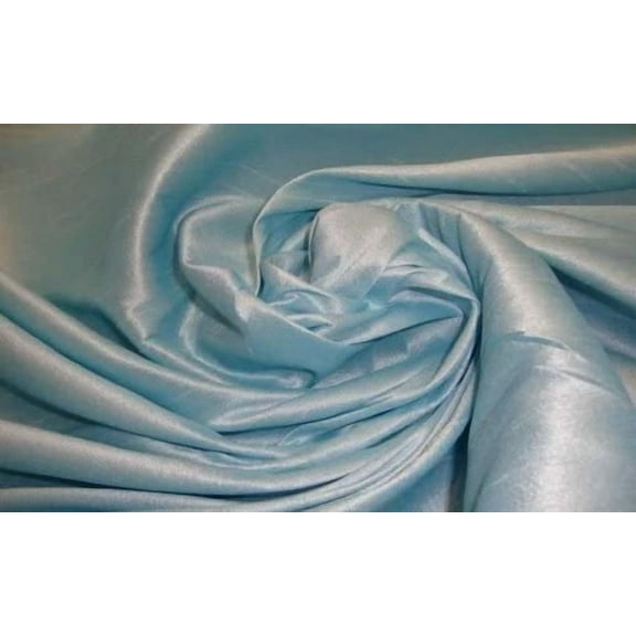 Baby Blue Faux Fake Silk Drapery Dupioni Fabric Wedding Sold By The Yard