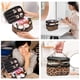 thumbnail image 5 of imerelez Bolsa de cosméticos de doble capa, bolsa de maquillaje, bolsa de maquillaje de viaje, bolsas de maquillaje para mujeres, estuches de cosméticos, portátil, impermeable, plegable (leopardo), 5 of 5