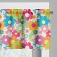 thumbnail image 5 of Ambesonne Floral Valance & Curtain, Sixties Inspiration, 55"x30", Multicolor, 5 of 6
