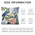 thumbnail image 5 of Wuche  Home Decor Pillow Cases Blue Watercolor Hibiscus Flowers Iris and Bird,Cushion Cover Oblong Rectangle for Men Women Boys Girls for Sofa Bedroom Livingroom, 5 of 5