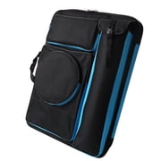 Dualoai A4 Art Case, Artist Backpack, Large Tote Carrier Sketch Board Carrying Black Blue