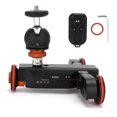 thumbnail image 3 of 3 Wheel Camera Dolly, Aluminum Alloy Ballhead Inbuilt 1800mAh Battery Camera Dolly 3 Gears  for Filming, 3 of 7