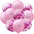 thumbnail image 1 of Xiao Hua 50 globos de confeti rosa y morado de 12 pulgadas, globos premium para fiesta de cumpleaños, globos a granel para despedida de soltera, decoración para fiesta de graduación., 1 of 4
