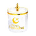 thumbnail image 3 of Tarro de dulces de Ramadán, caja contenedora para aperitivos Eid Mubarak, caja de baratija, bote de comida reutilizable, organizador de encimera, tarro para servir dulces Torre clara, 3 of 8