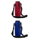 thumbnail image 1 of 2 fundas para botellas de agua de 750 ml con correa para el hombro. rojo azul, 1 of 1