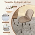 thumbnail image 5 of GVN Set of 2 Armless Dining Chairs with Metal Base and Padded Seat-Coffee, Dining Room Chairs, Lounge Chair for Kitchen, Dining, Bedroom, Living, 5 of 7