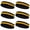 Black / Golden Yellow / Black, variant on Couver Terry Cloth Striped Headband 2 Colored Head Sweatband - 6 Pieces Pack (Golden Yellow / Black)