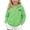 Green, variant on Girls Bow Embroidery Full Zip Hoodie Jacket Kangaroo Pocket Long Sleeve Casual Outerwear 6T 7T 8T 9T Fashion Fall Coat White,11-12 Years