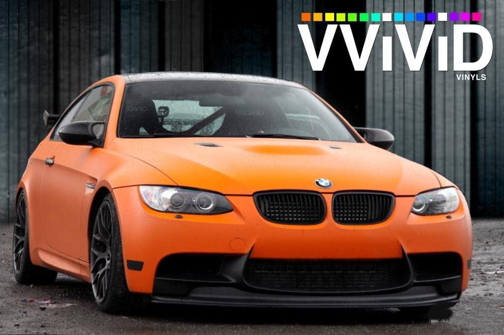 VViViD Matte Orange Vinyl Wrap Roll with Air Release Technology 1ft x 5ft 