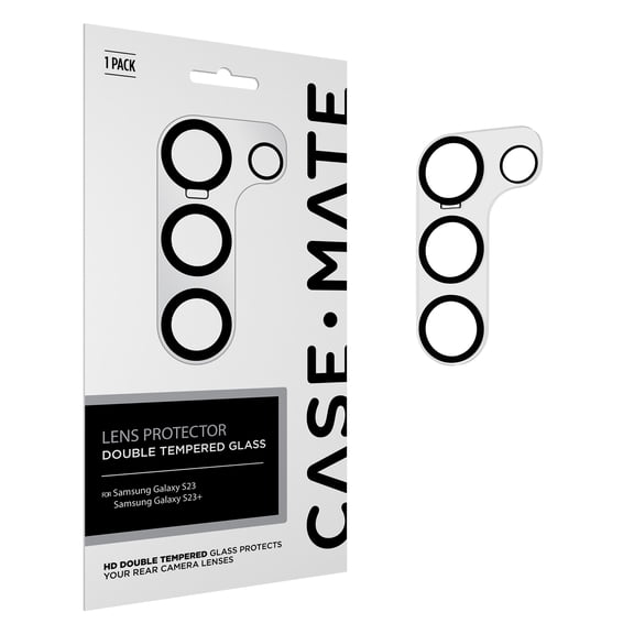 Case-Mate Samsung Galaxy S23/Samsung Galaxy S23 Plus Camera Lens Protector - HD Double Tempered Glass