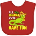 thumbnail image 3 of Inktastic Iguana Funny Pet Boys or Girls Baby Bib, 3 of 4