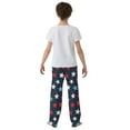 thumbnail image 5 of FORMRS Kids Pajama Pants with Pockets Size 6-8Y Boys Lounge Sleep Bottoms, Red White Stars, 5 of 8