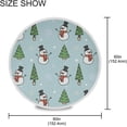 thumbnail image 4 of Coolnut Christmas Snowman Round Tablecloth 60", Waterproof Stain and Wrinkle Resistant Washable Decorative Table Covers for Kitchen Dining Tabletop Party Outdoor Picnic Christmas Decor, 4 of 7