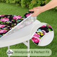 thumbnail image 5 of Round Fitted Tablecloth with Elastic Edges Fits 45"-52" Round Tables Pioneer Colorful Floral Waterproof Table Cover Washable Indoor and Outdoor for Party Kitchen Dinner Banquet Patio Picnic, 5 of 7