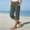 01-Army Green, variant on Women's Cotton Linen Capri Pants, Elastic Waist Loose Straight Leg Cropped Trousers with Pockets, Side Slit Button Casual Summer Pants for Daily Wear 08-Light Blue S