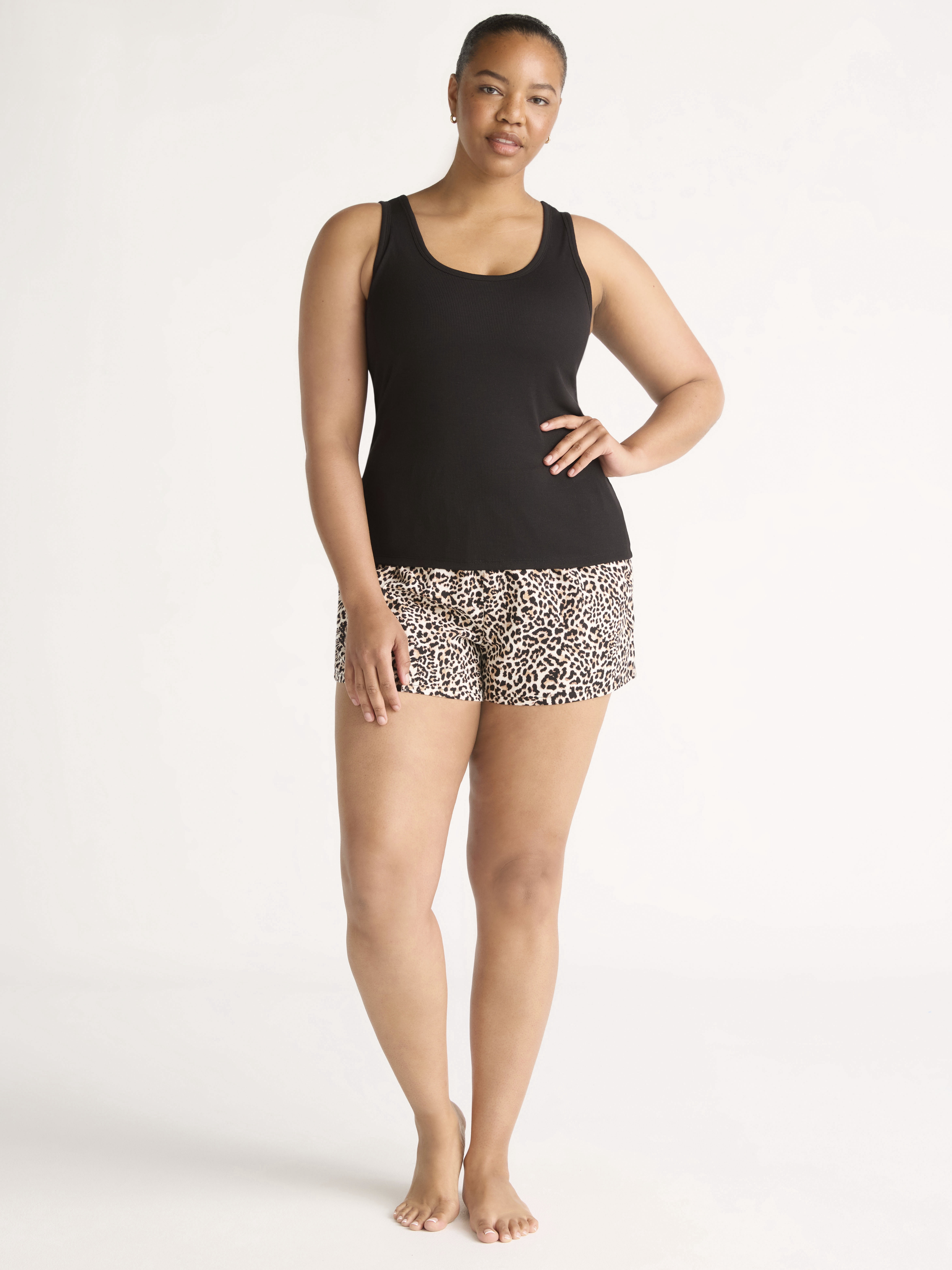 Joyspun Women's Ribbed Tank with Inner Bra, Sizes XS-3X