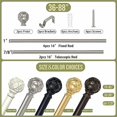 thumbnail image 6 of Silver Adjustable Curtain Rods for Windows:36-88 Inch Farmhouse Heavy Duty Curtain Rod for Bedroom Living Room,Boho Decorative Rustic Drapery Rods with Vintage Coastal Finial,Antique Silver, 6 of 8