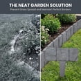 thumbnail image 6 of Decorative Imitation Stone Garden Fence: Plastic Edging Border Faux Stone Landscape Edging with Interlocking Spikes - Flexible Plastic Lawn Edging for Flower Beds, Yard, Pathway (10, White), 6 of 8