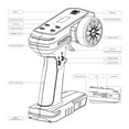 thumbnail image 4 of Labymos 2.4GHz Remote Controller Transmitter for Dual Track Model Mini Boats Remote Control Car Tanks, 4 of 8