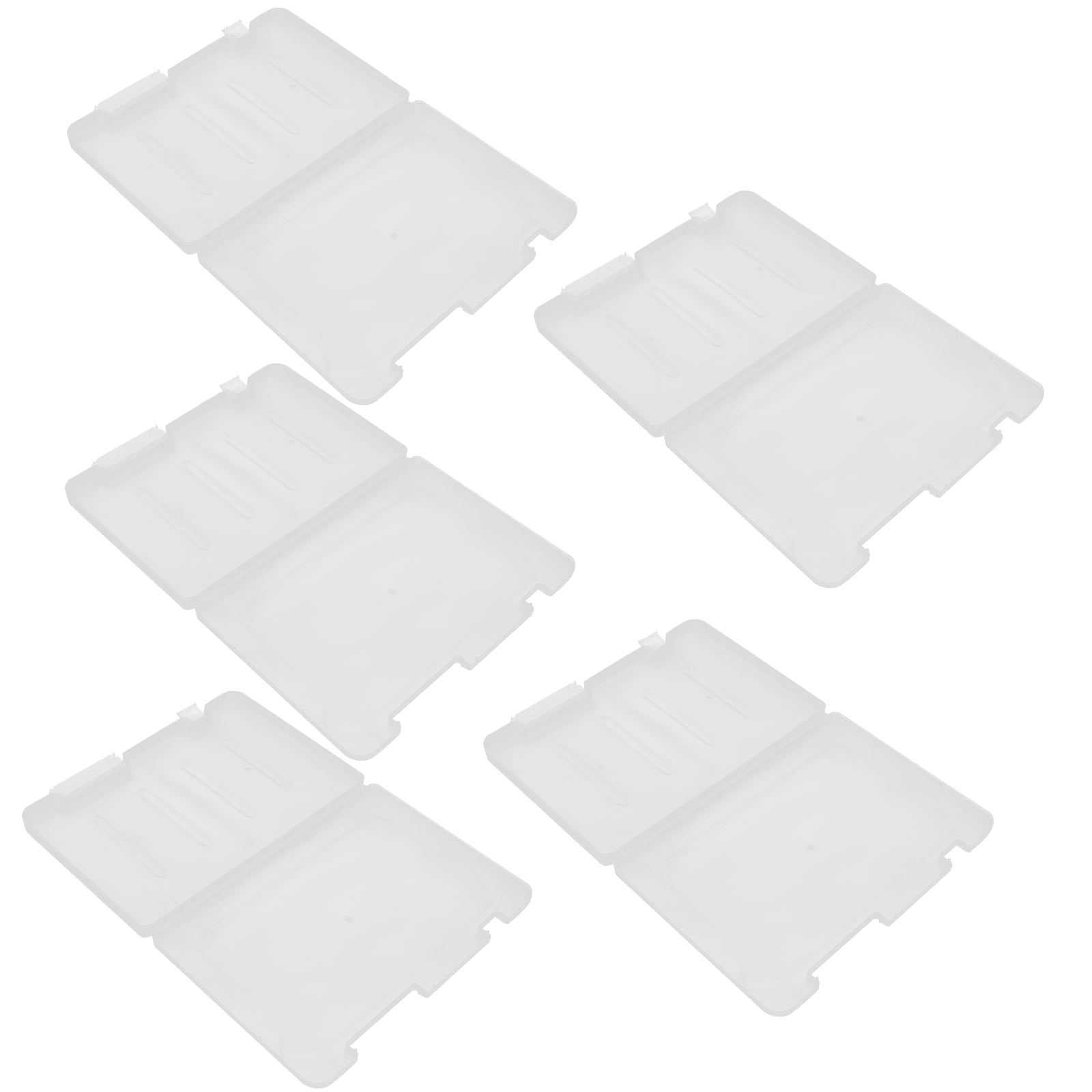 Masteelf 5-Pack Plastic Storage Organizer Boxes with Lids for File, Document, and Office Supplies Storage at Home or Office