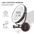 thumbnail image 4 of Zadro LED Wall Mounted Makeup Mirror w/ Magnification & Extendable Arm, 4 of 9