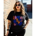 thumbnail image 3 of T Shirts for Women Short Sleeve Cotton Crewneck T-Shirt, Simple Cartoon Coral Color Tee Tops Casual Basic T-Shirts, XS-5XL Black 5XL, 3 of 7